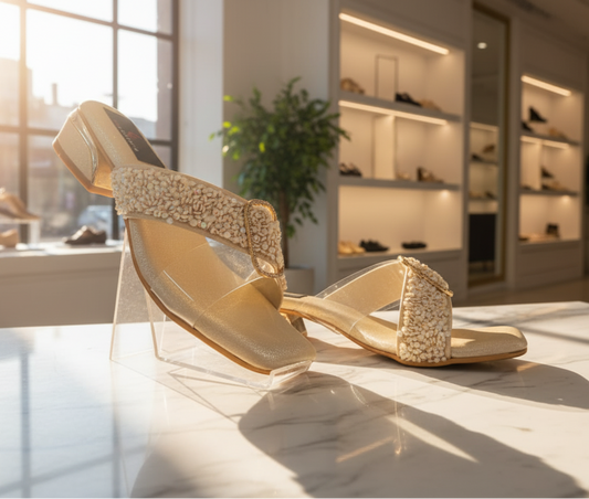 Golden Glamour Heel sandal